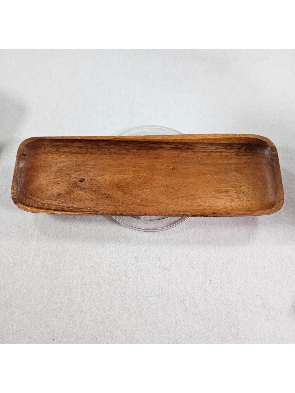 Vintage Wood Serving Tray Set 3 Bowls Philippines Mahogany Condiment Snack - Picture 4 of 12